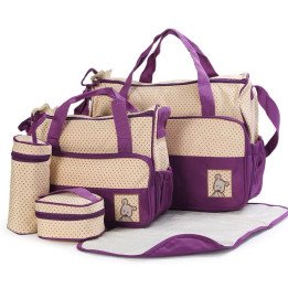 ENSEMBLE DE SAC A LANGER MAUVE