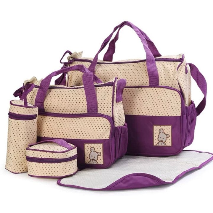 ENSEMBLE DE SAC A LANGER MAUVE