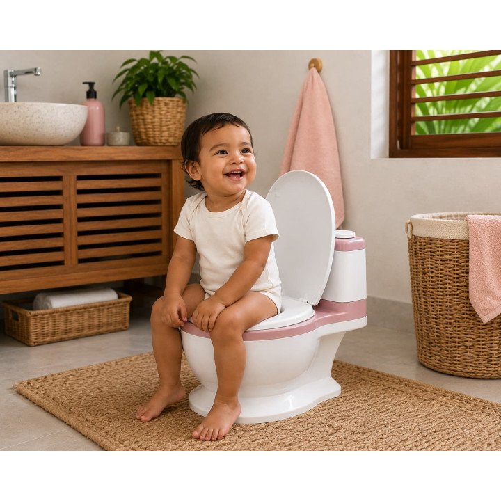 POT TOILETTE ROSE
