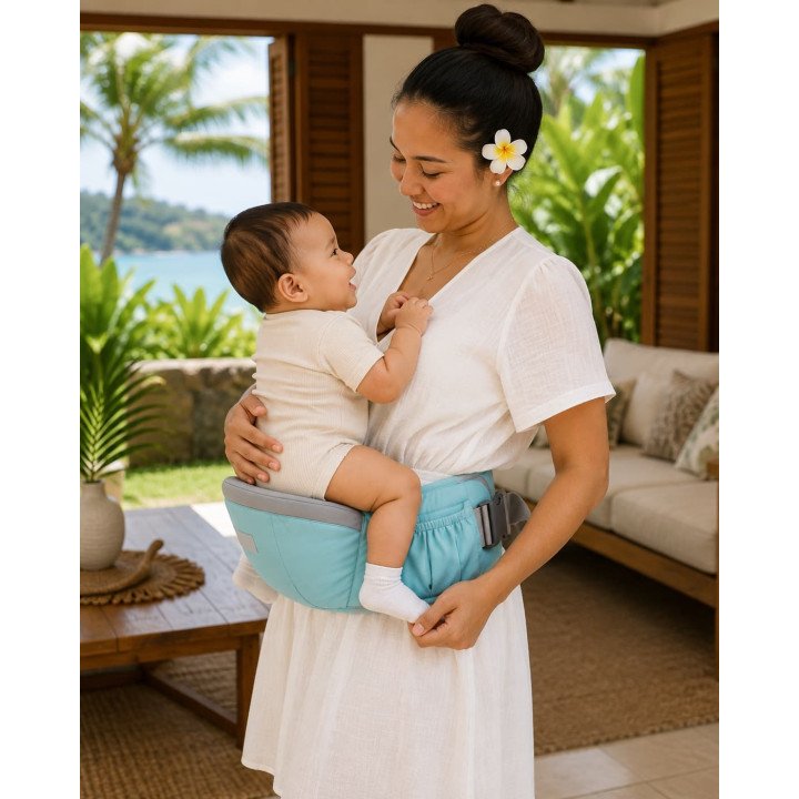 PORTE BEBE HANCHE BLEU