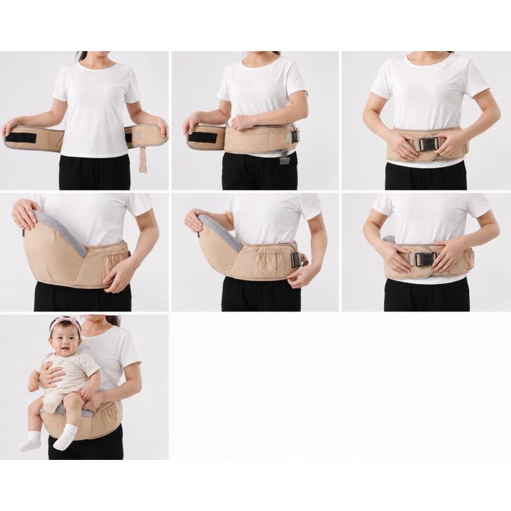 PORTE BEBE HANCHE BEIGE