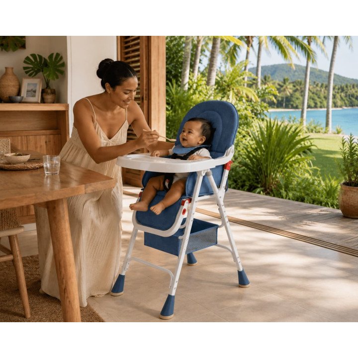 CHAISE HAUTE BLEUE