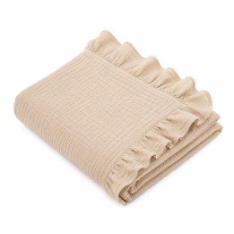 COUVERTURE DOUCE 150 X 140 CM BEIGE