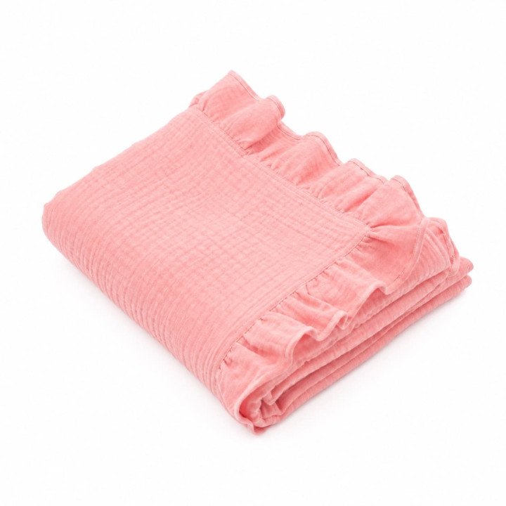 COUVERTURE DOUCE 150 X 140 CM ROSE