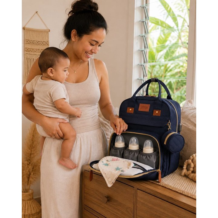 SAC A LANGER A DOS BLEU FONCE