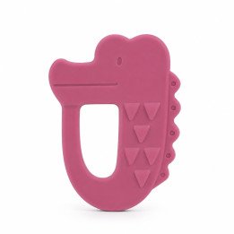 ANNEAU DE DENTITION CROCODILE ROSE