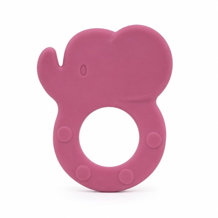 ANNEAU DE DENTITION ELEPHANT ROSE
