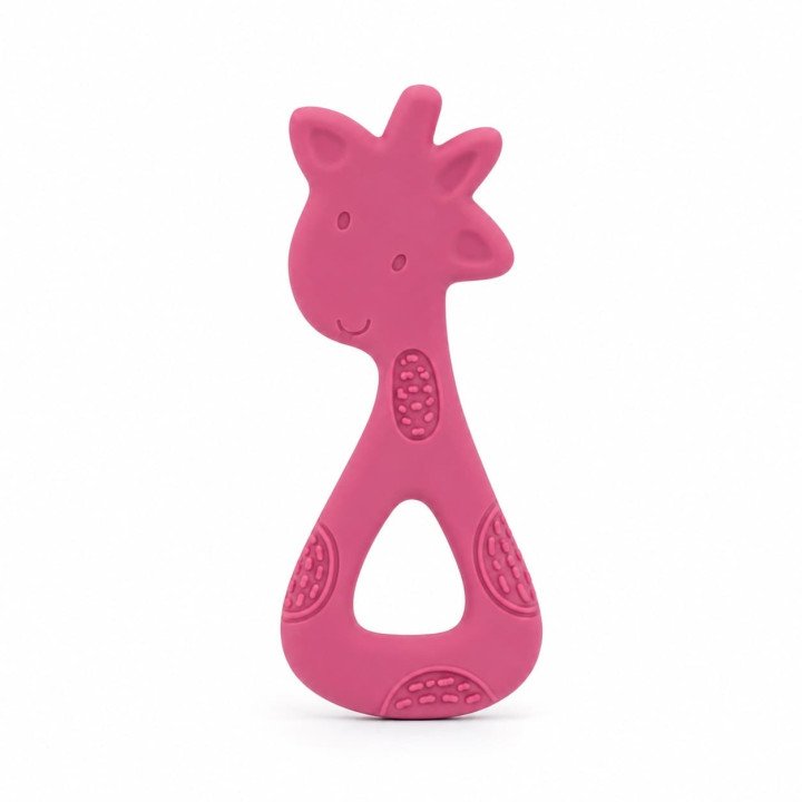 ANNEAU DE DENTITION GIRAPHE ROSE