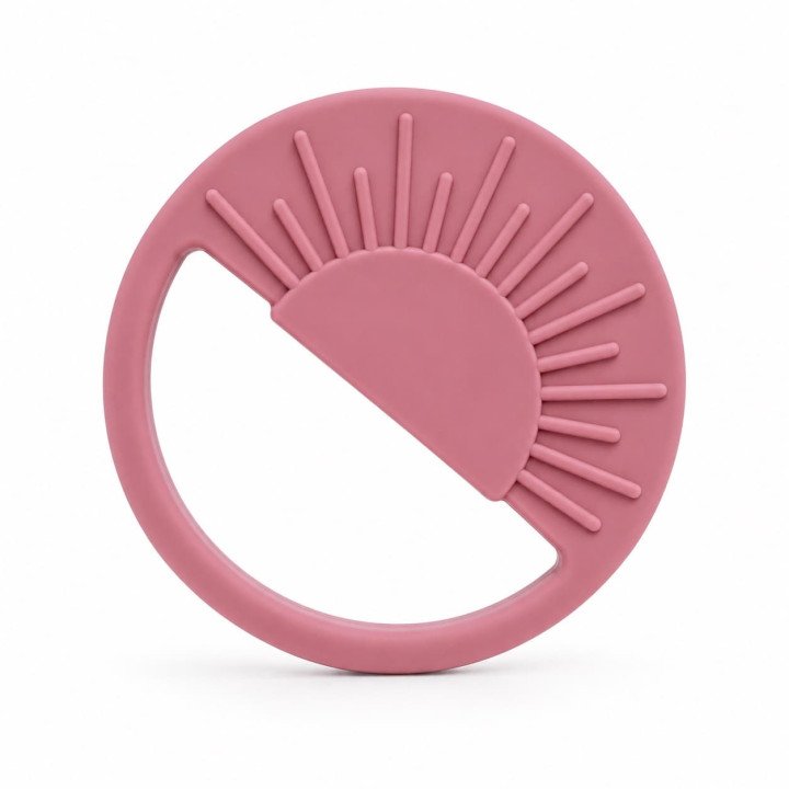 ANNEAU DE DENTITION SOLEIL ROSE
