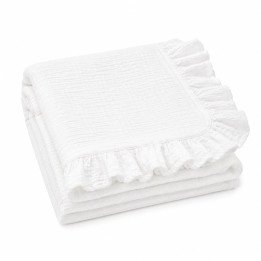 COUVETURE DOUCE 100 X 80 CM BLANCHE