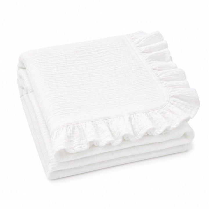 COUVETURE DOUCE 100 X 80 CM BLANCHE