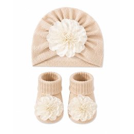 BONNET PLUS CHAUSSETTES BEIGE