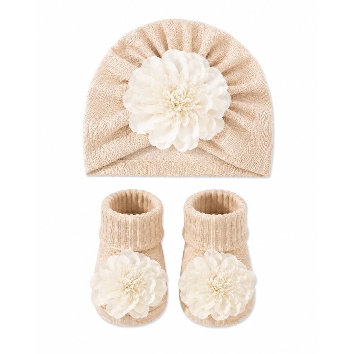 BONNET PLUS CHAUSSETTES BEIGE
