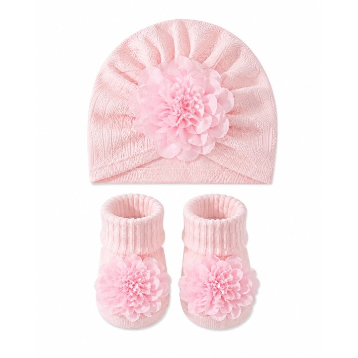 BONNET PLUS CHAUSSETTES ROSES