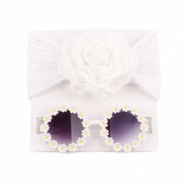 SERRE TETE PLUS LUNETTES DE SOLEIL BLANC