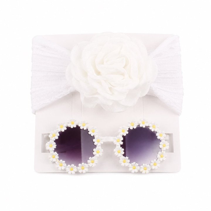 SERRE TETE PLUS LUNETTES DE SOLEIL BLANC