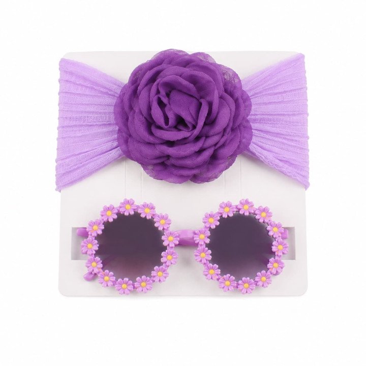SERRE TETE PLUS LUNETTES DE SOLEIL MAUVE