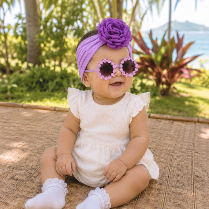 SERRE TETE PLUS LUNETTES DE SOLEIL MAUVE