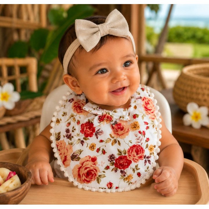 BAVOIR PLUS BANDEAU FLEURI