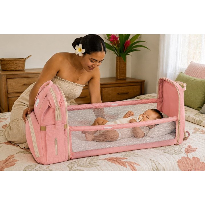 SAC A LANGER A DOS 2 EN 1 ROSE