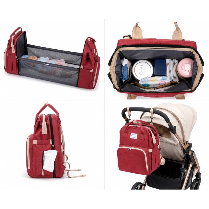SAC A LANGER A DOS 2 EN 1 ROUGE