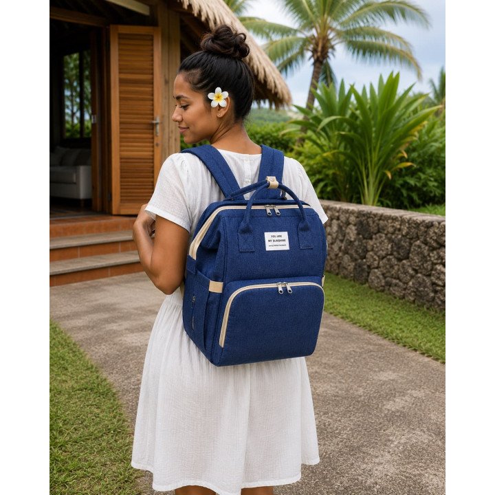 SAC A LANGER A DOS 2 EN 1 DEEP BLUE