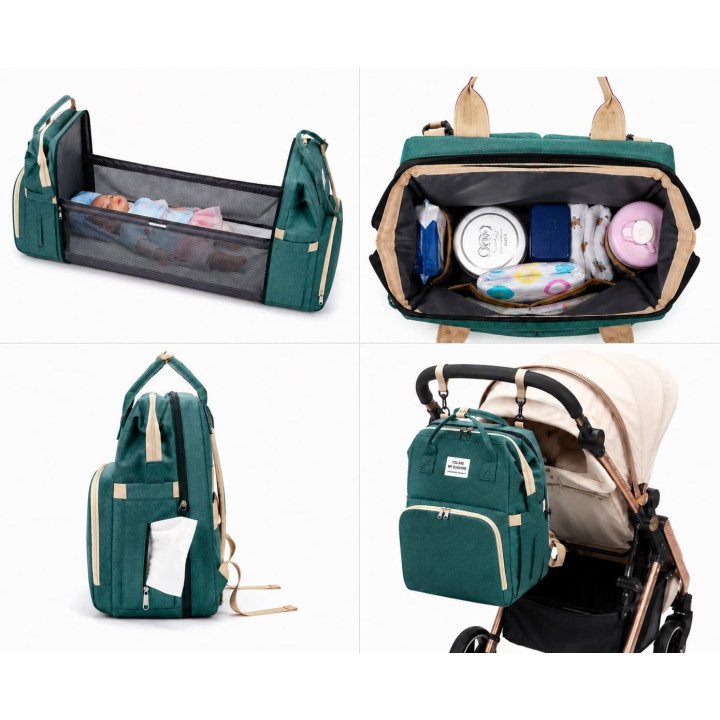 SAC A LANGER A DOS 2 EN 1 VERT