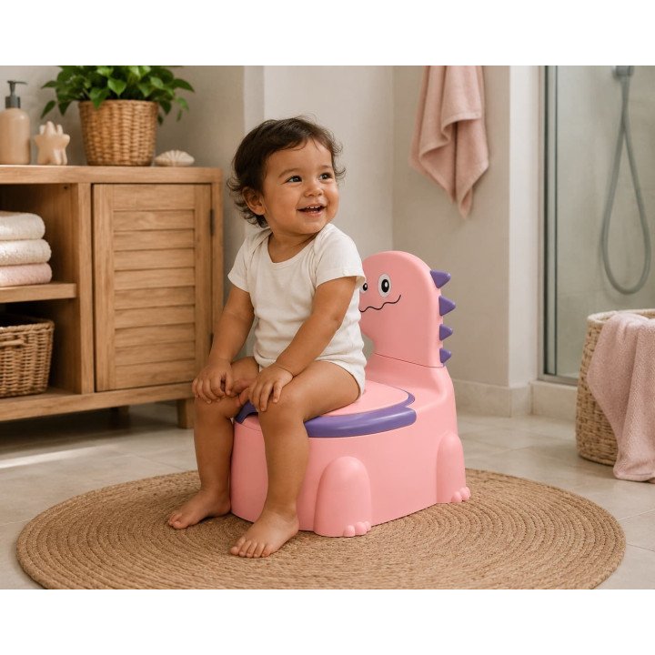 POT TOILETTE DINO ROSE