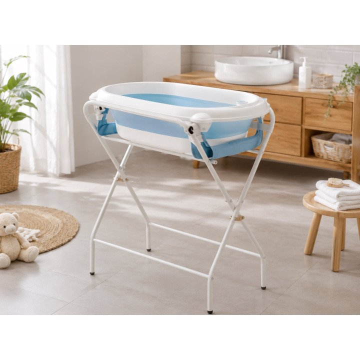 BAIGNOIRE SUR PIED 2 EN 1 BLEUE