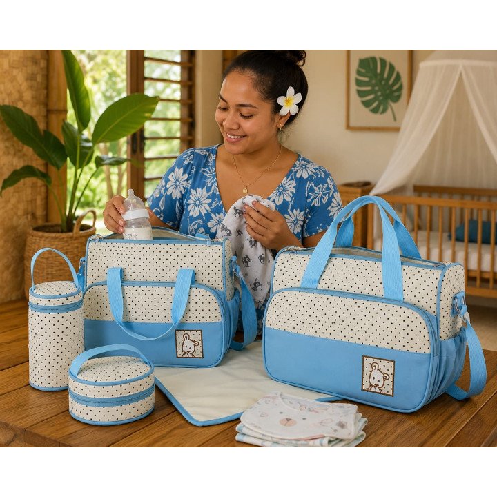 ENSEMBLE DE SAC A LANGER BLEU